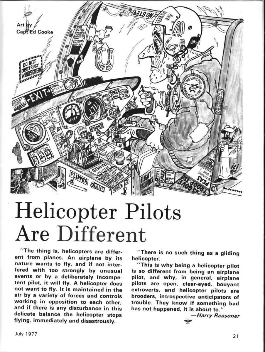 helicopter pilots are different helicopter pilots are different
